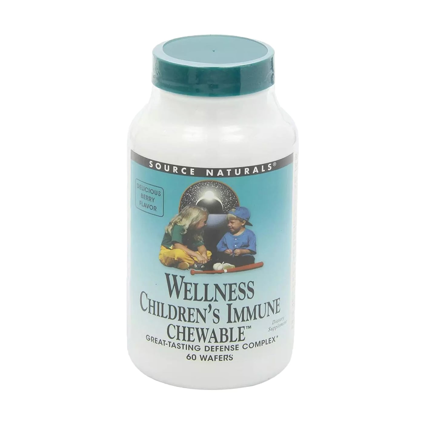 Підтримка імунної системи для дітей Source Naturals Wellness з ягідним смаком, 60 жувальних цукерок